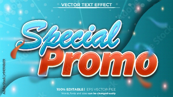 Obraz 3d Editable text effect special promo text style