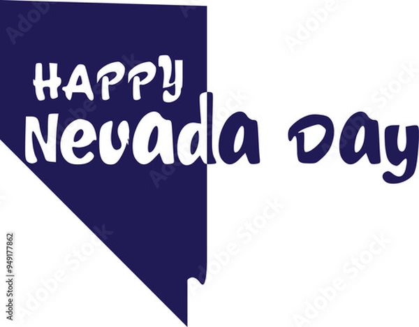 Obraz Creative 'Nevada Day' Text Design with Modern Elements