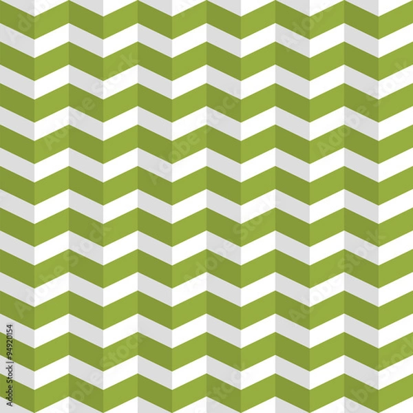 Obraz Zig Zag Pattern, Green Design