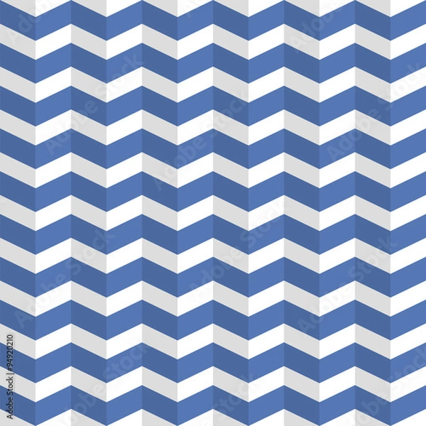Obraz Zig Zag Pattern, Blue Design