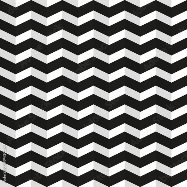 Obraz Zig Zag Pattern, Black Design