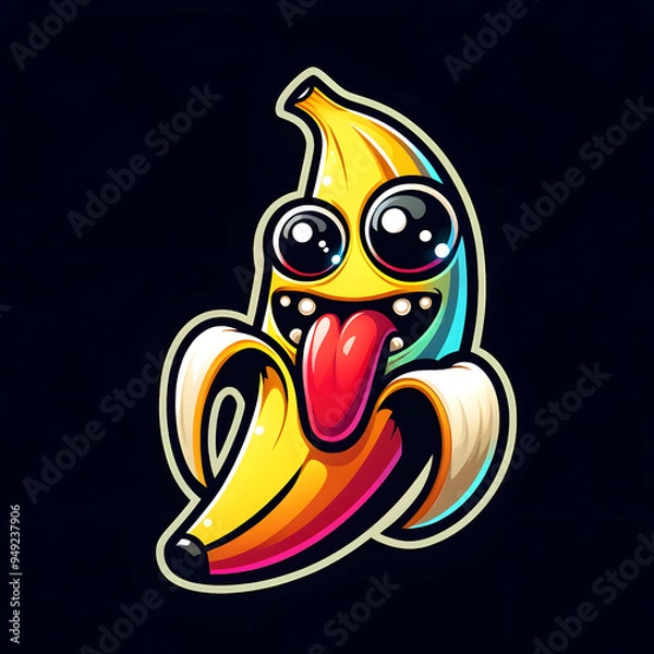 Obraz cartoon monster banana