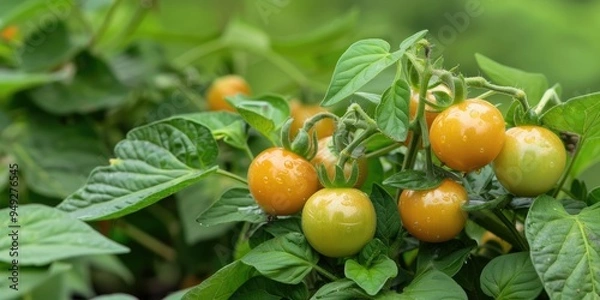 Fototapeta Solanum laciniatum Kangaroo apple with lush green foliage