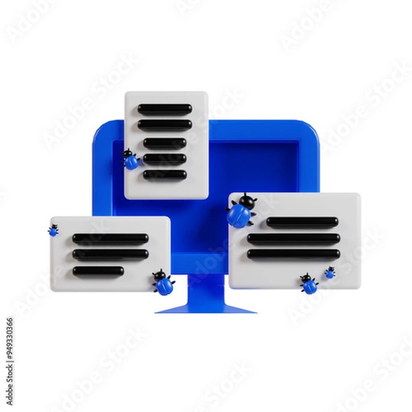 Fototapeta 3D illustration of Debug