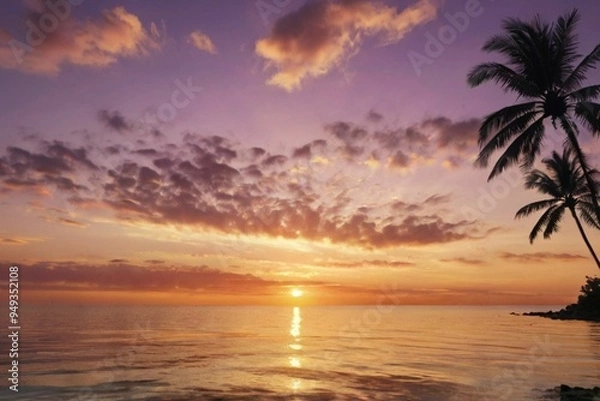 Obraz sunset over the ocean