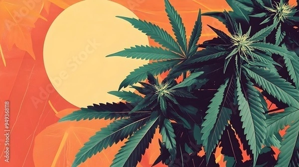 Obraz CANNABIS. BACKGROUND WALLPAPER