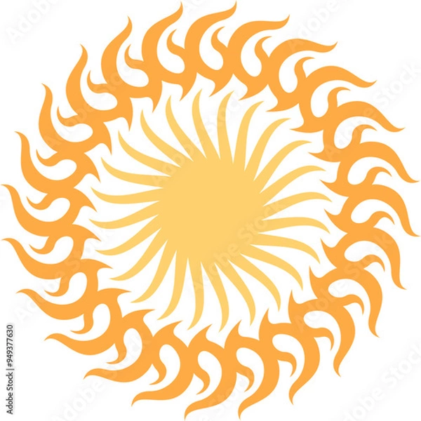 Fototapeta Simple Sun Vector Illustration