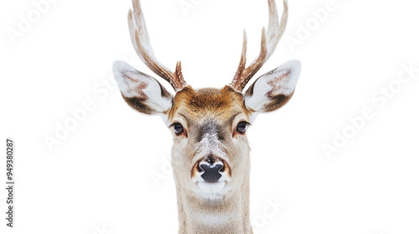 Fototapeta Deer animal isolated on white background 