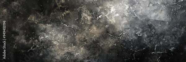 Obraz Black Marbel Background with a Subtle Texture and Soft Pale