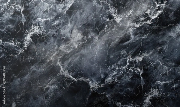 Obraz Black Marbel Background with a Subtle Texture and Soft Pale