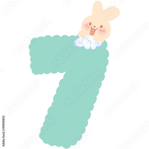 Fototapeta Number rabbit