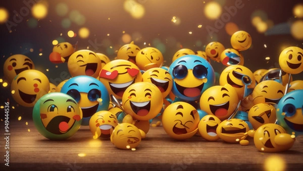 Obraz smiley faces emojy