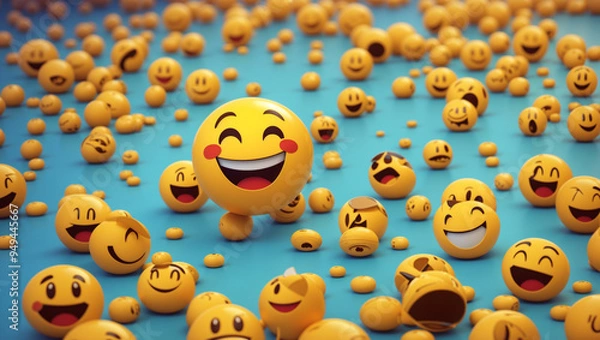 Obraz smiley faces emojy