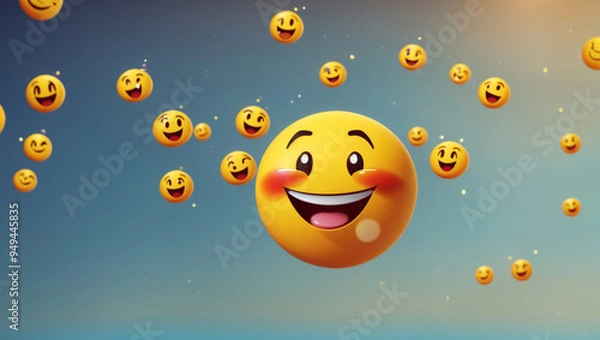 Obraz smiley faces emojy