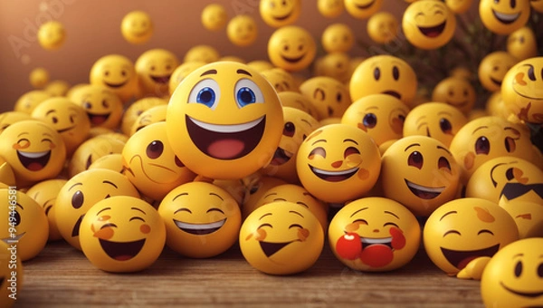 Obraz smiley faces emojy