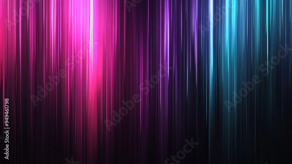 Fototapeta Abstract neon purple plasma pink blue and black mixed gradient bright background with vertical stripes 