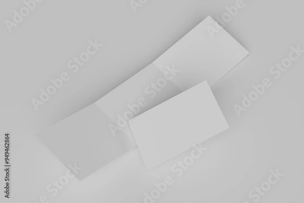 Obraz A4 Landscape Trifold Brochure Mockup