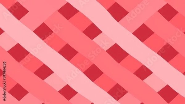 Fototapeta This geometric pattern showcases intricate knots in a stylish coral pink hue, ideal for trendy backgrounds and contemporary design projects
