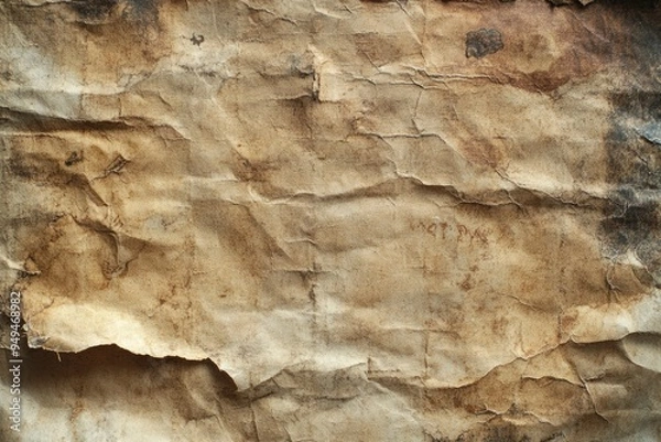 Fototapeta weathered paper background, antique manuscript texture as wallpaper , ai