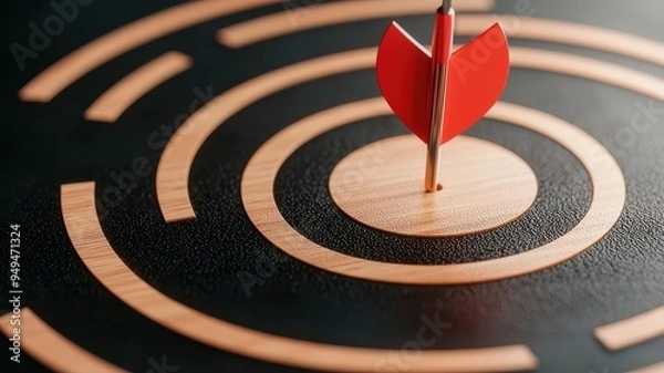 Fototapeta Corporate strategy, key performance indicators, goal alignment, 3D illustration