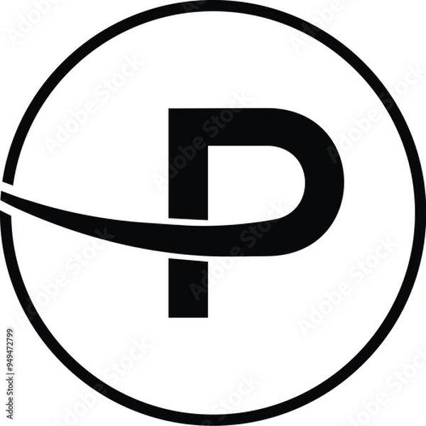 Fototapeta P logo design