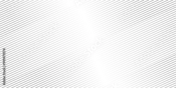 Fototapeta 	
Abstract thin black and white gradient silver tech stripe diagonal line vector carve wave minimal texture. vector illustration monochrome stripe pattern technology web graphic design.
