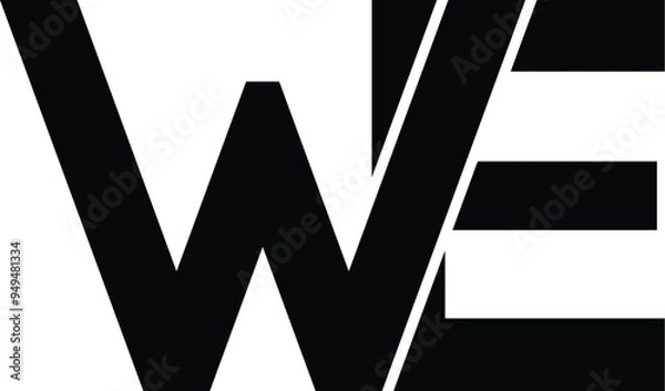 Fototapeta WE logo design
