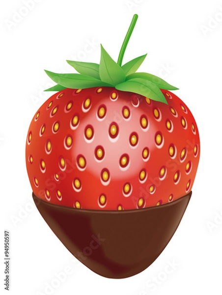 Obraz Erdbeere mit Schokolade