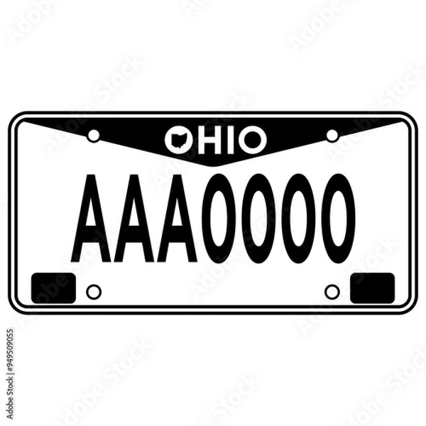 Obraz Ohio Licence Plate
