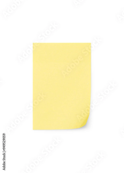 Fototapeta Rectangular sticky note with shadow. yellow color