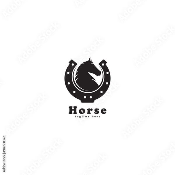 Obraz horse logo icon vector template