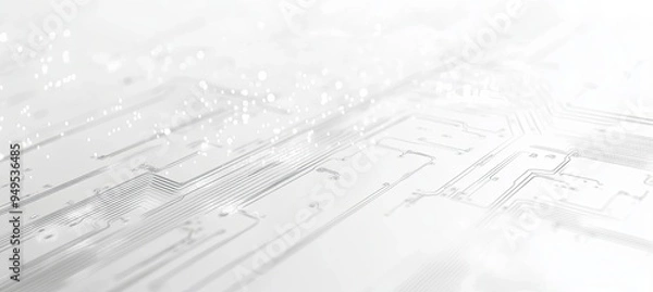 Fototapeta A white background with a lot of lines and dots