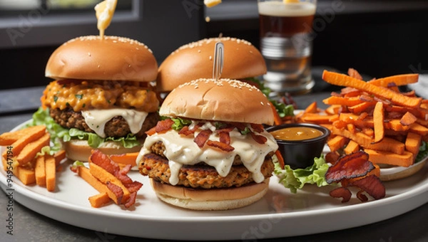 Obraz burger and fries