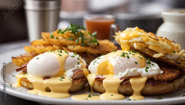 Obraz egg with bacon and toast