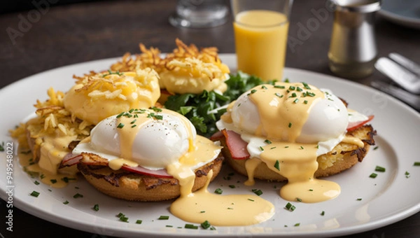 Obraz egg with bacon and toast