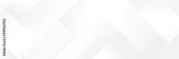 Fototapeta Abstract white Geometric banner design background.
