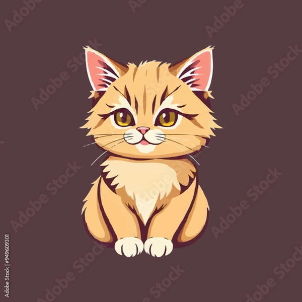 Fototapeta Persian cat vector logo. pet logo