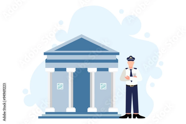 Obraz Labour Day Flat Design Illustration