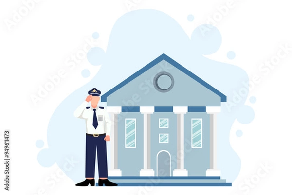 Obraz Labour Day Flat Design Illustration