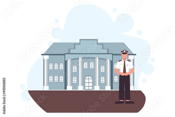 Obraz Labour Day Flat Design Illustration