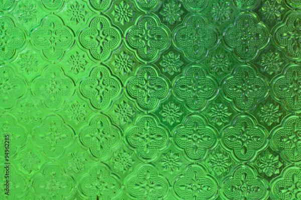 Obraz zielone tło witrażu