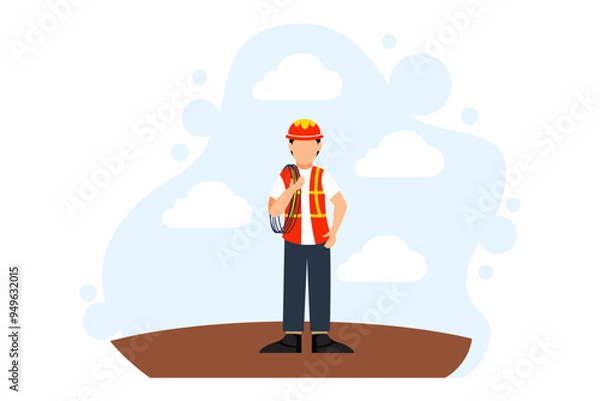 Obraz Labour Day Flat Design Illustration