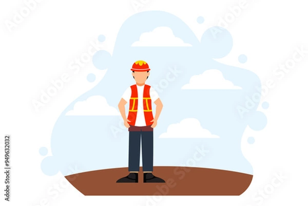 Obraz Labour Day Flat Design Illustration