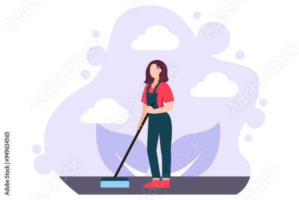 Obraz Labour Day Flat Design Illustration