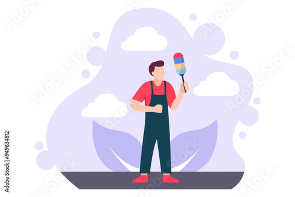 Obraz Labour Day Flat Design Illustration