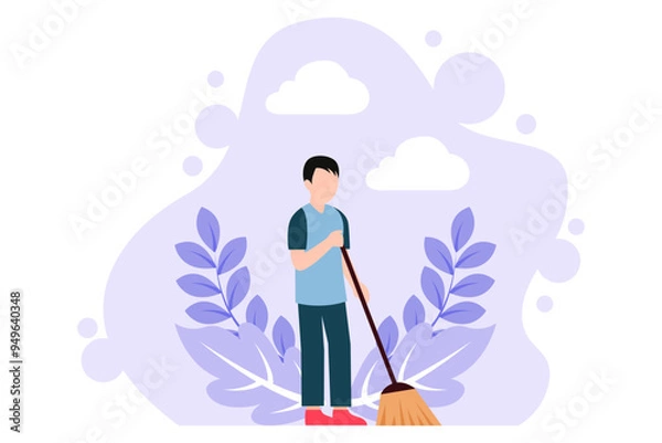 Obraz Labour Day Flat Design Illustration