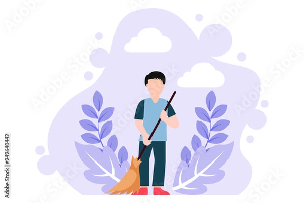 Obraz Labour Day Flat Design Illustration