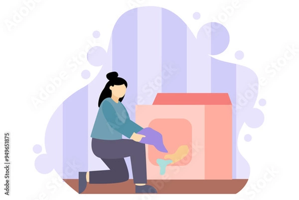 Obraz Labour Day Flat Design Illustration