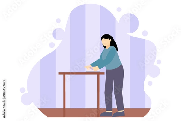 Obraz Labour Day Flat Design Illustration