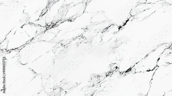 Fototapeta A captivating minimalist close-up of pristine white marble, blending realism with modern freshness through crisp, clean lines for a serene and stylish desktop experience